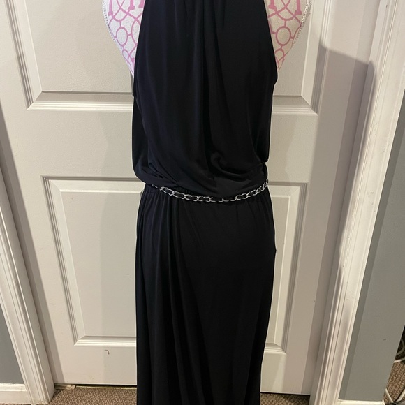 Michael Kors-High Low-Chain Belt Maxi Dress-Sz M - Picture 4 of 6